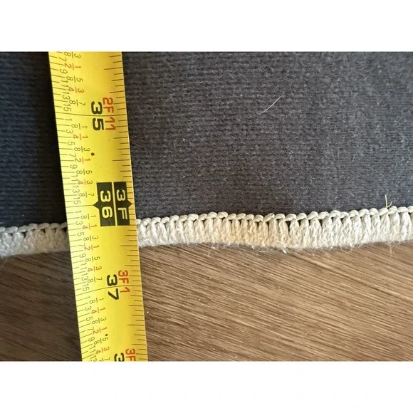 Ruggable Rug Plush Geometric Triangle - Cream/white & Grey- 3x5 - No Base - Picture 7 of 8